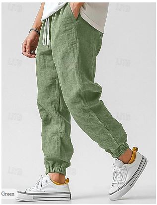 Blake | Linen Jogger Pants with Drawstring Waist