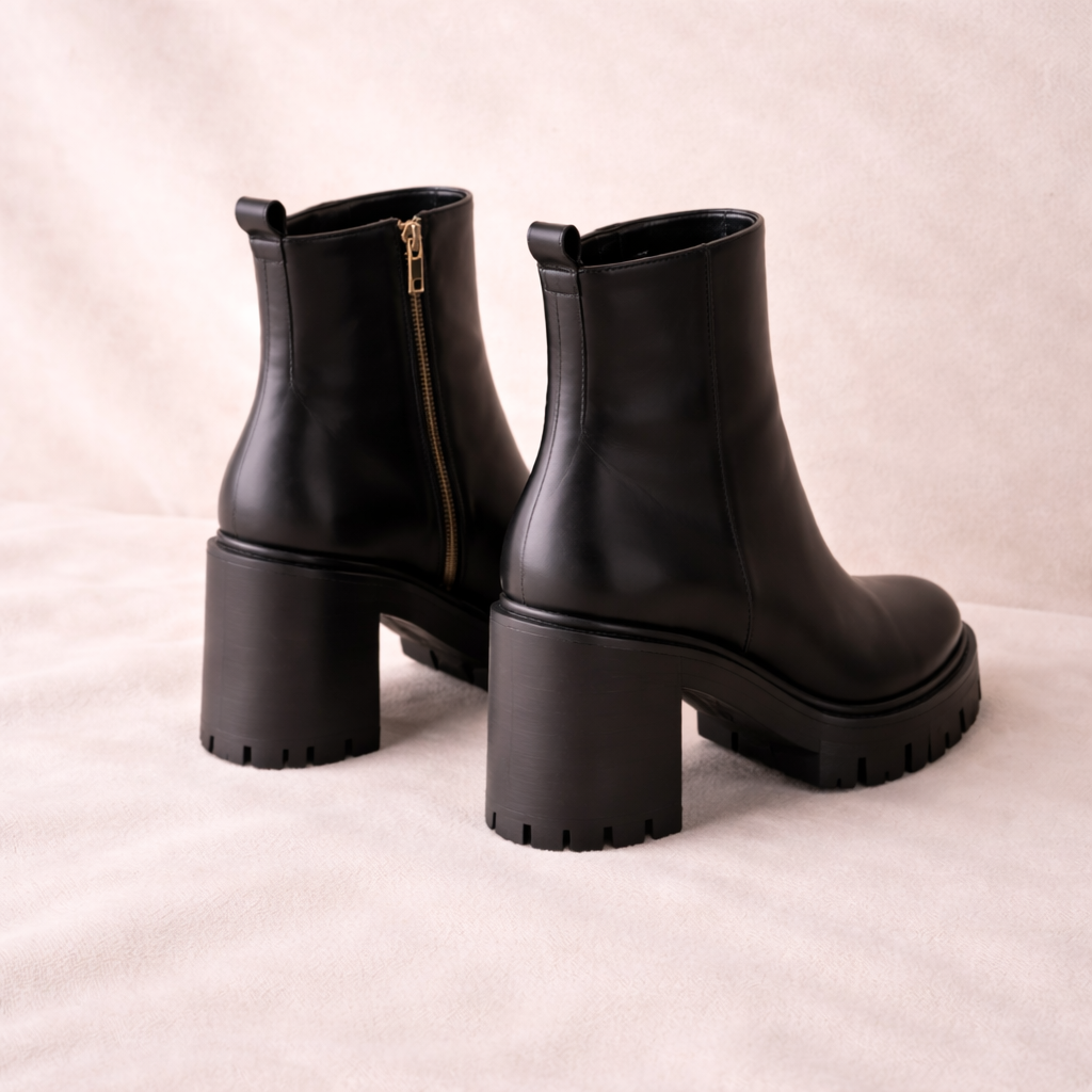 Harper | Women's Leather Platform Ankle Boots