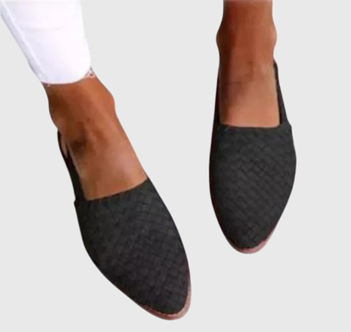 Rosa | Orthopedic Flat Sandals with Woven Leather Design