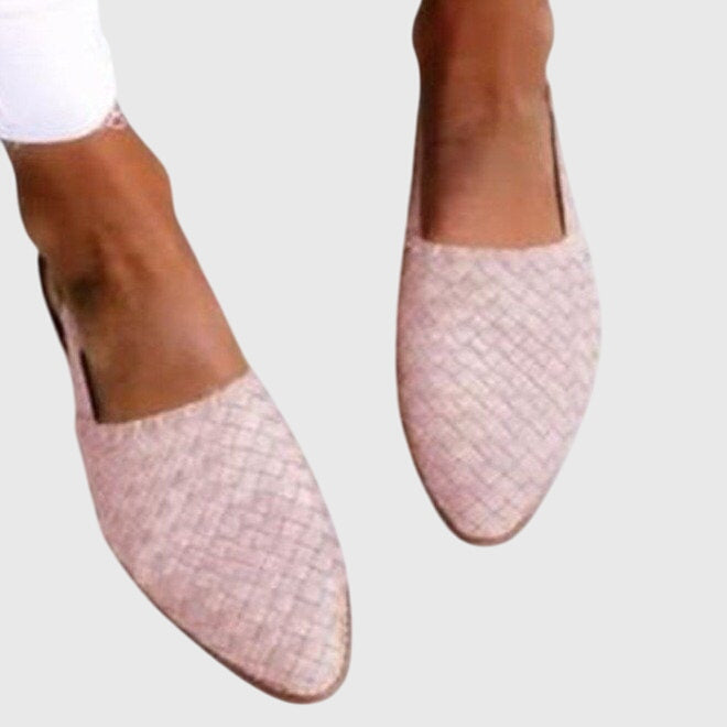 Rosa | Orthopedic Flat Sandals with Woven Leather Design