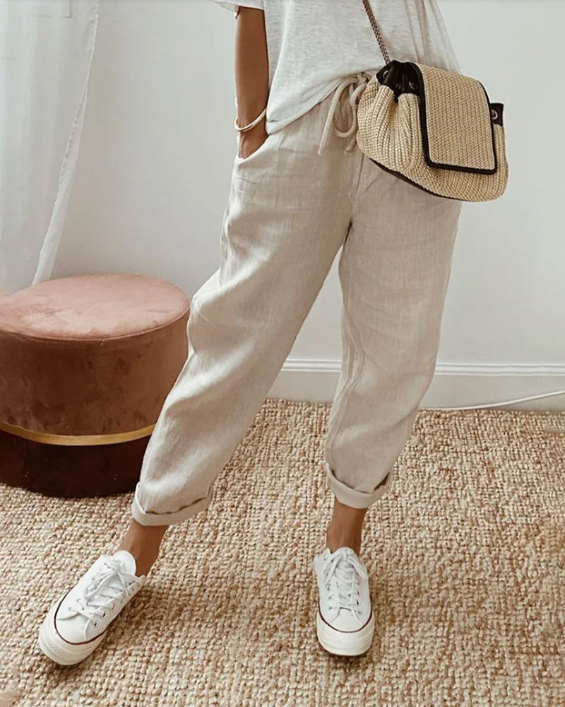 Jade | Women's Linen Jogger Pants
