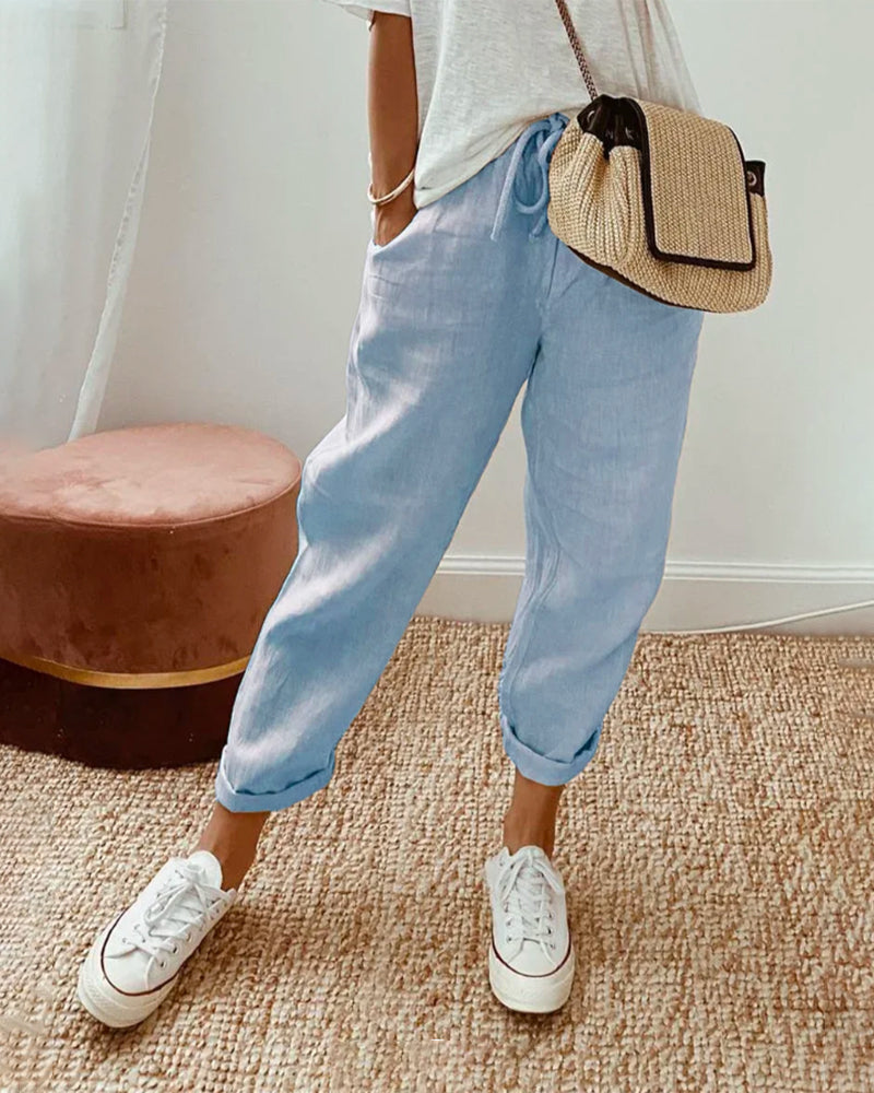 Jade | Women's Linen Jogger Pants