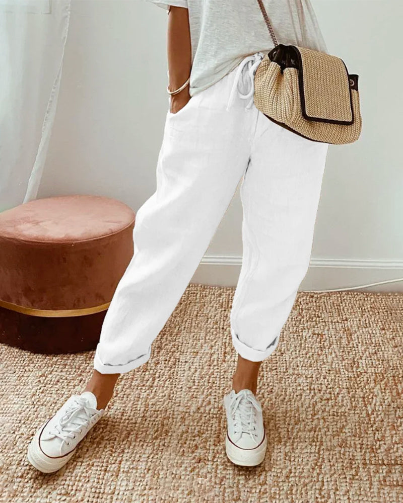 Jade | Women's Linen Jogger Pants