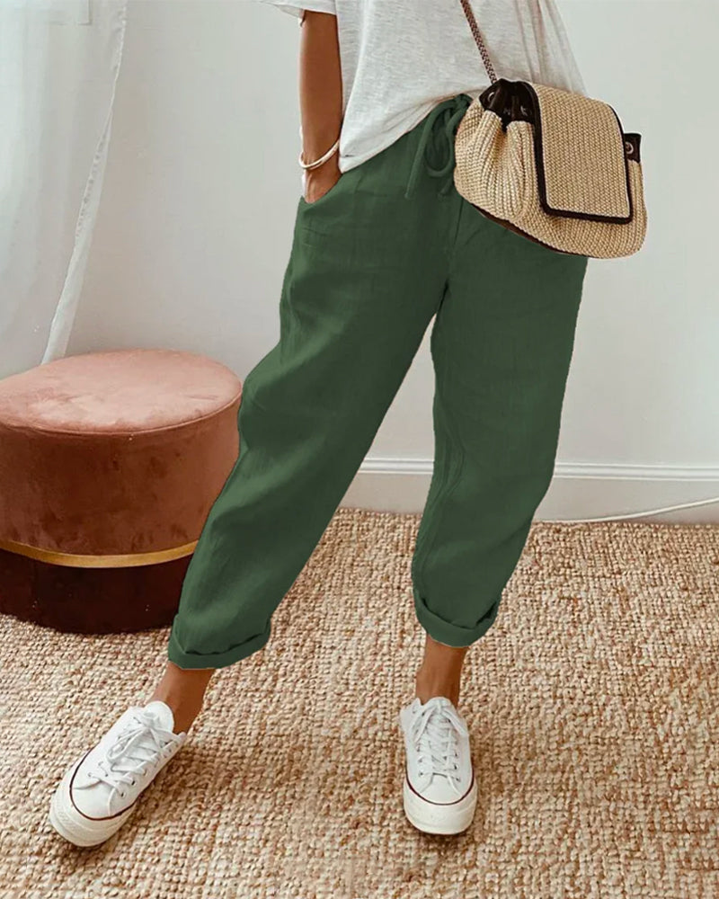 Jade | Women's Linen Jogger Pants