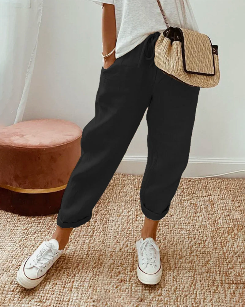 Jade | Women's Linen Jogger Pants