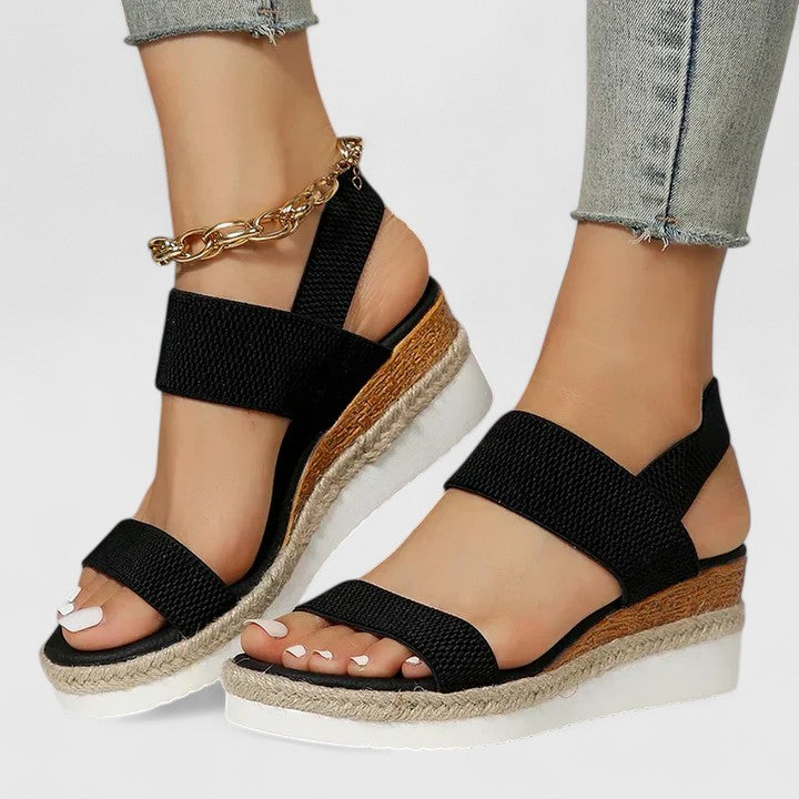 Sara | Orthopedic Platform Sandals with Elastic Strap