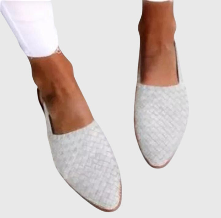 Rosa | Orthopedic Flat Sandals with Woven Leather Design