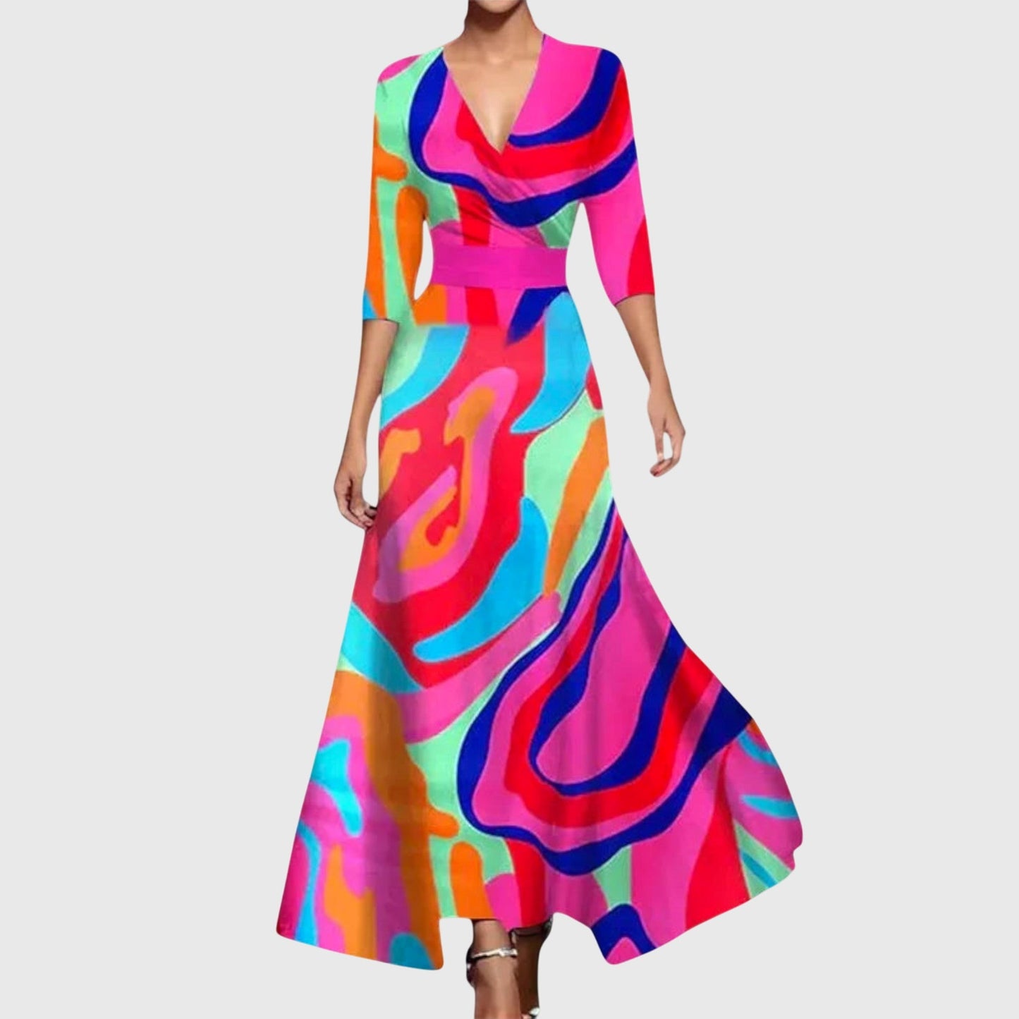 Leila | Women's Floral Wrap Maxi Dress