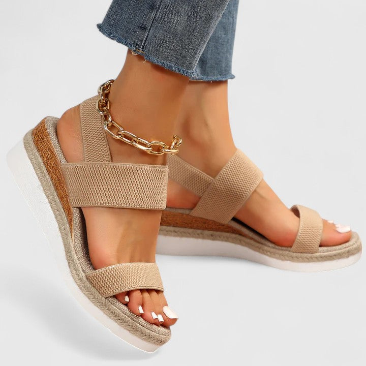Sara | Orthopedic Platform Sandals with Elastic Strap