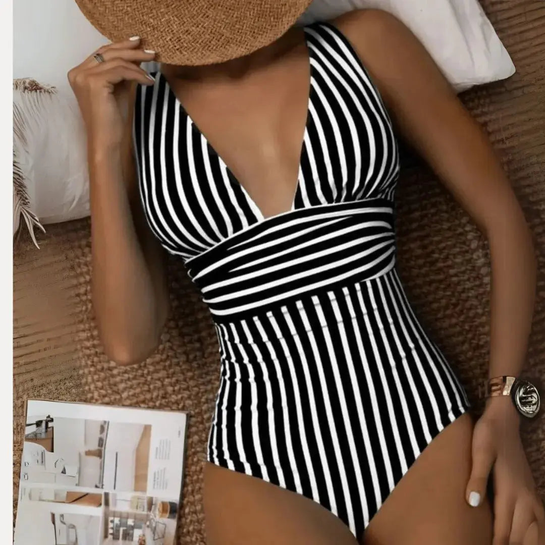 Sandy | One Piece Swimsuit with Deep V Neck