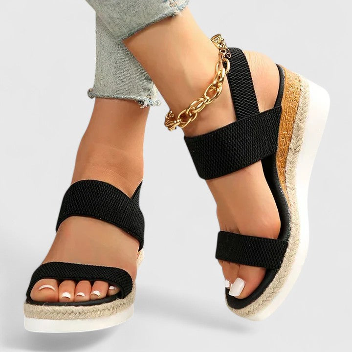 Sara | Orthopedic Platform Sandals with Elastic Strap