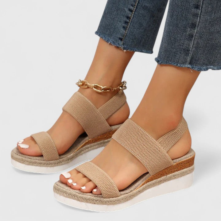 Sara | Orthopedic Platform Sandals with Elastic Strap