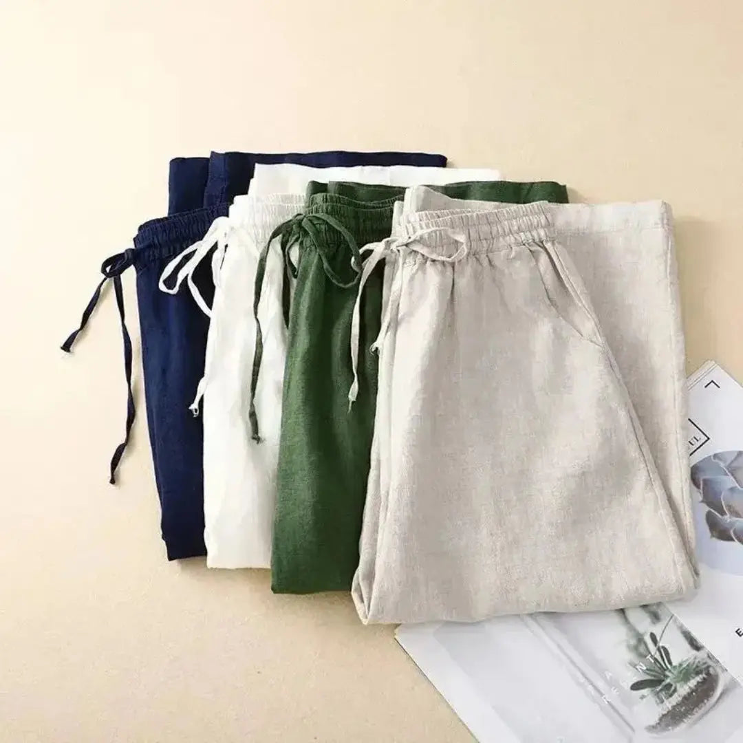 Chloe | Women's Linen Wide Leg Pants