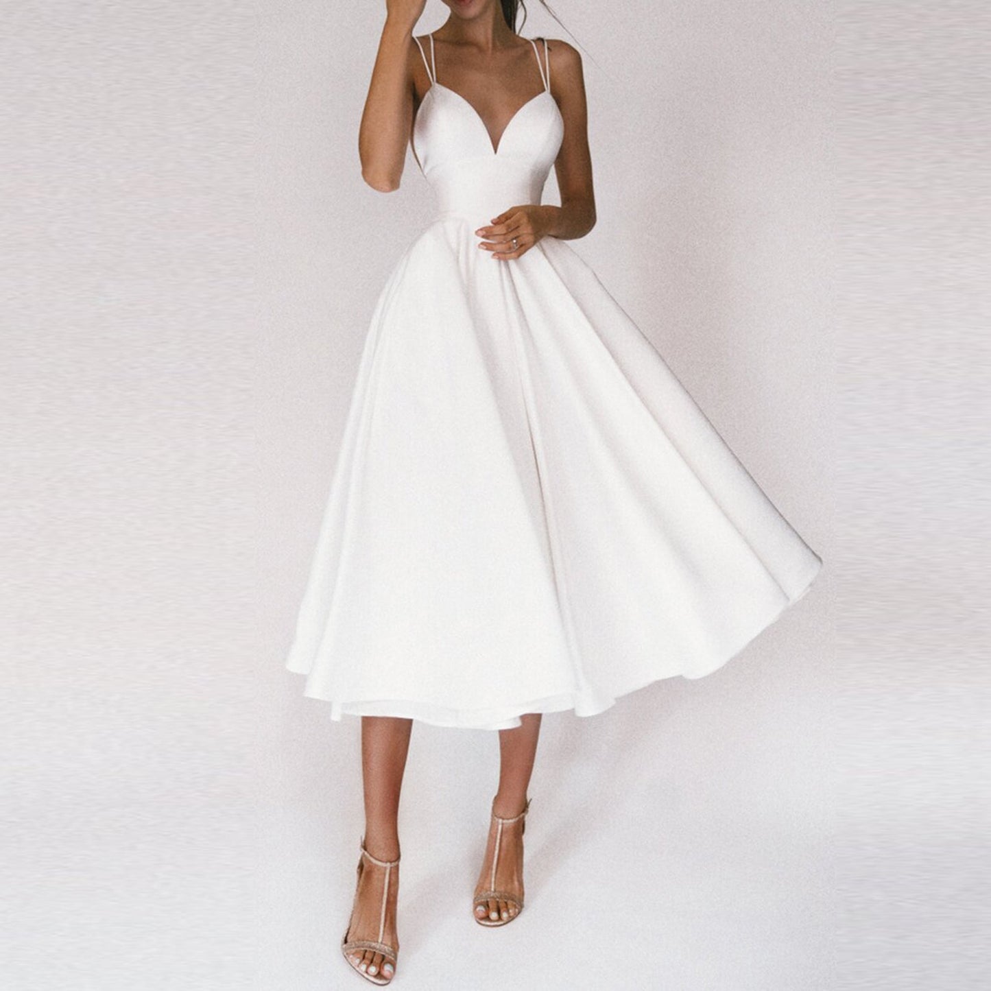Women's Cocktail Dress with Flared Skirt