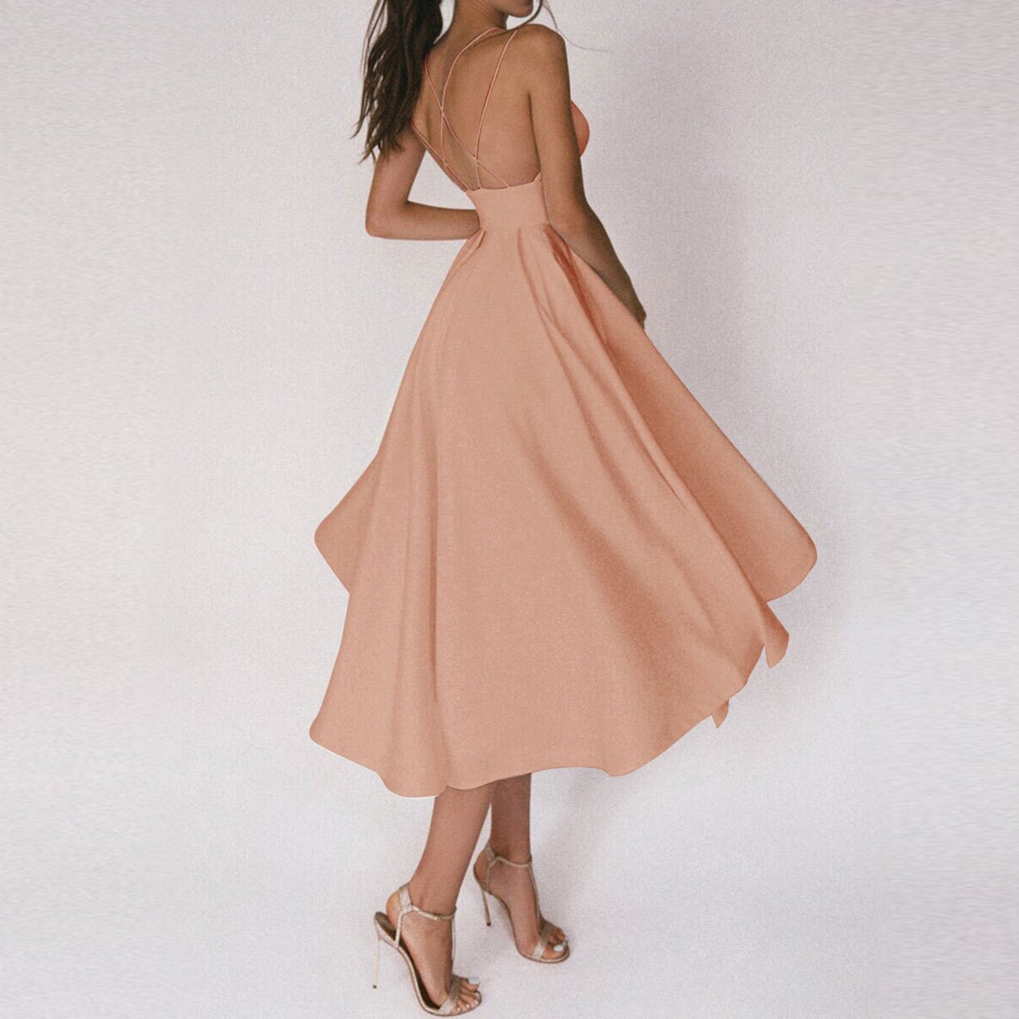 Women's Cocktail Dress with Flared Skirt