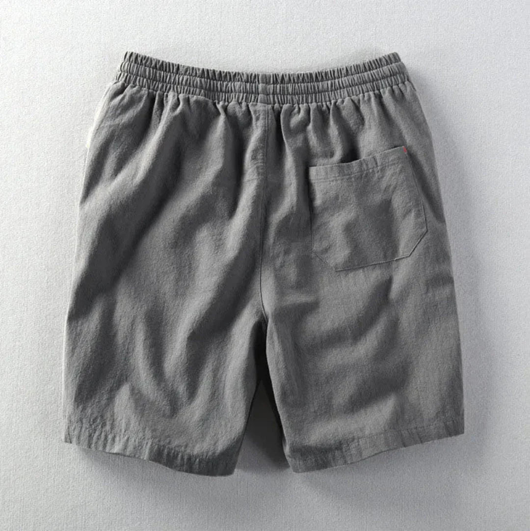 Men's Linen Shorts with Drawstring Waist