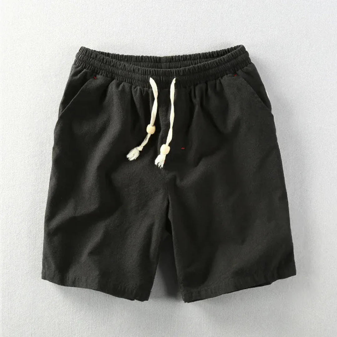 Men's Linen Shorts with Drawstring Waist