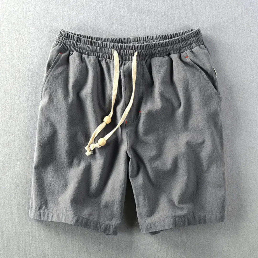 Men's Linen Shorts with Drawstring Waist
