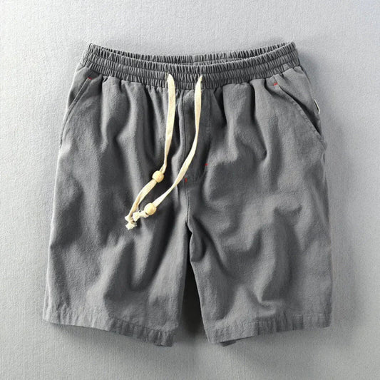 Men's Linen Shorts with Drawstring Waist