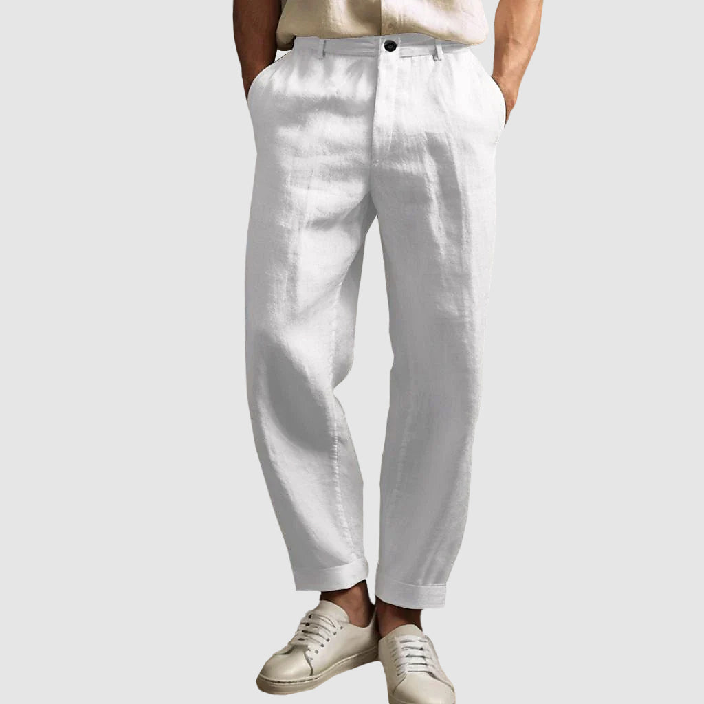 Reid | Men's Linen Trousers with Straight Cut