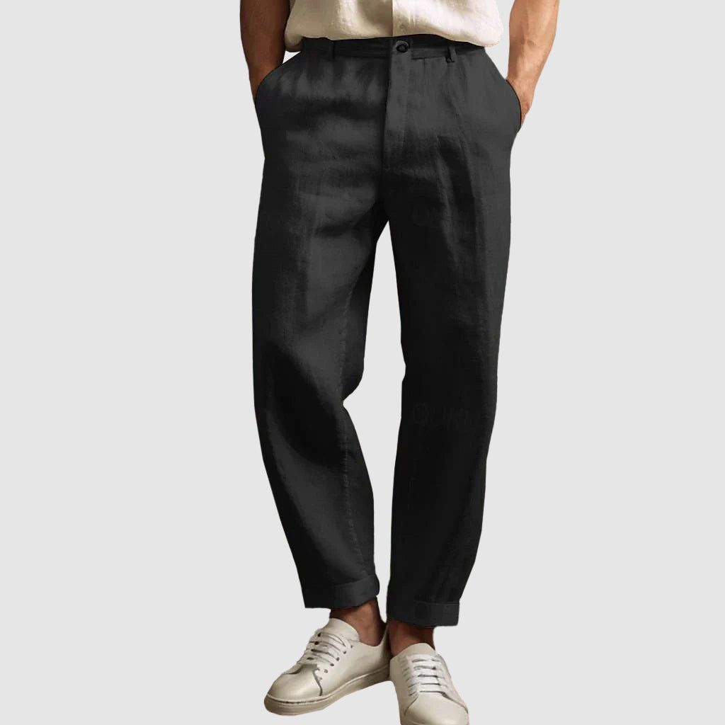 Reid | Men's Linen Trousers with Straight Cut