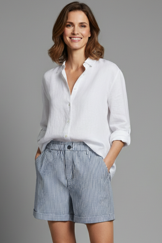 Quinn | Women's Striped Tailored Shorts