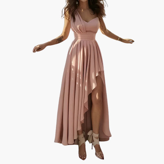 Serena | Cocktail Dress with Sweetheart Neck and High Slit
