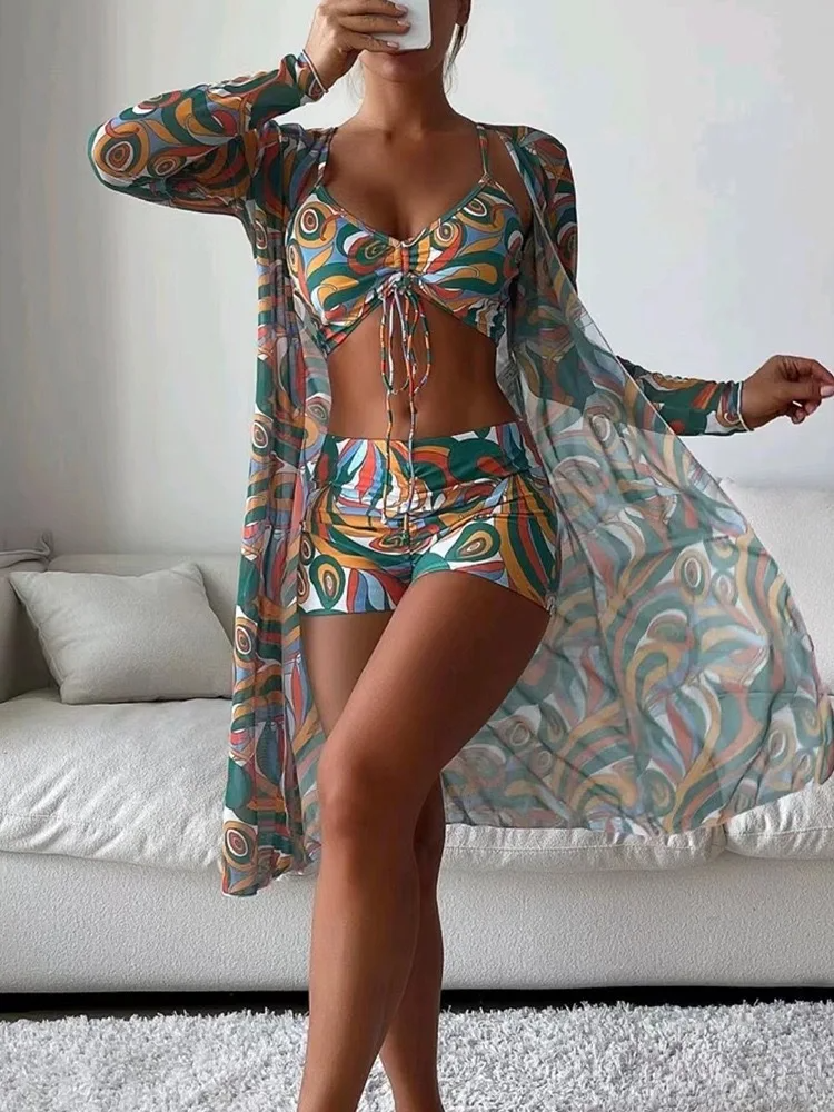 Vivid | 3 Piece Bikini Set with Cover Up
