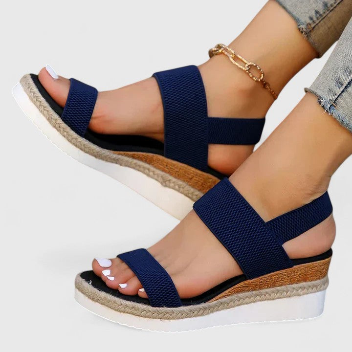 Sara | Orthopedic Platform Sandals with Elastic Strap